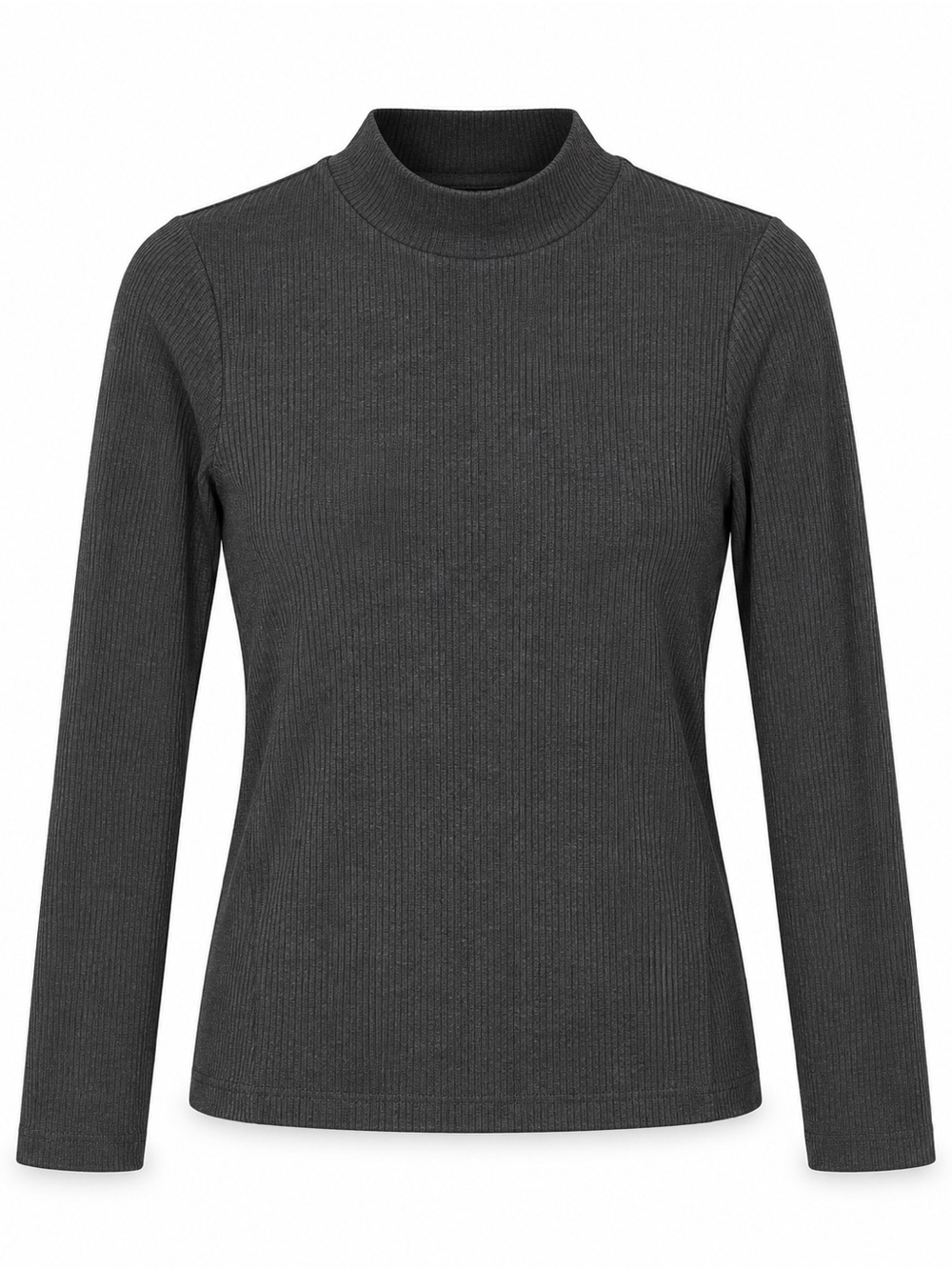 Banana Republic Ribbed Turtleneck Top - Charcoal Grey, Size M